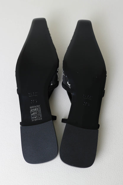 Gucci GG Crystal Mesh Slingback Sandals