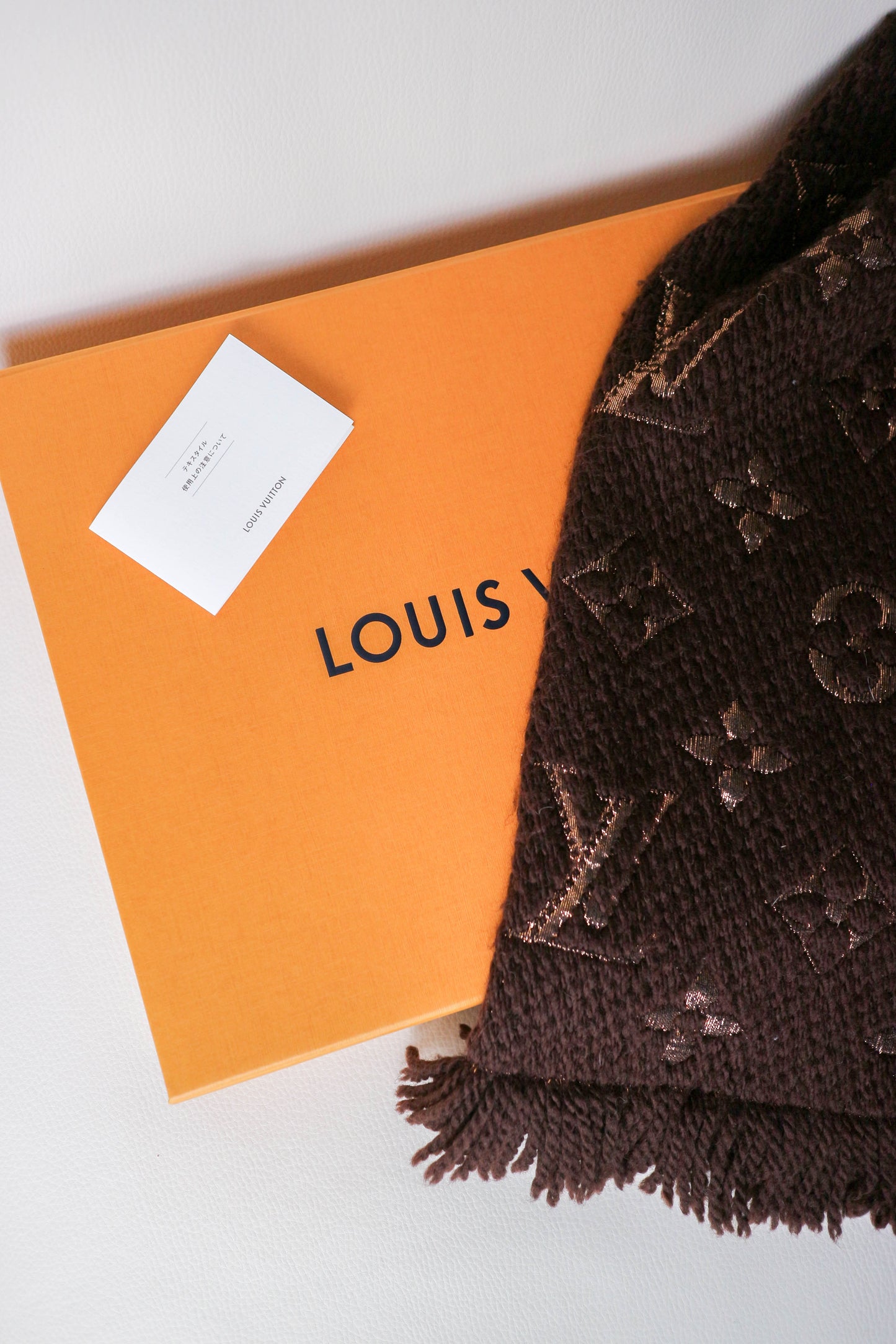 Louis Vuitton Logomania Scarf Brown