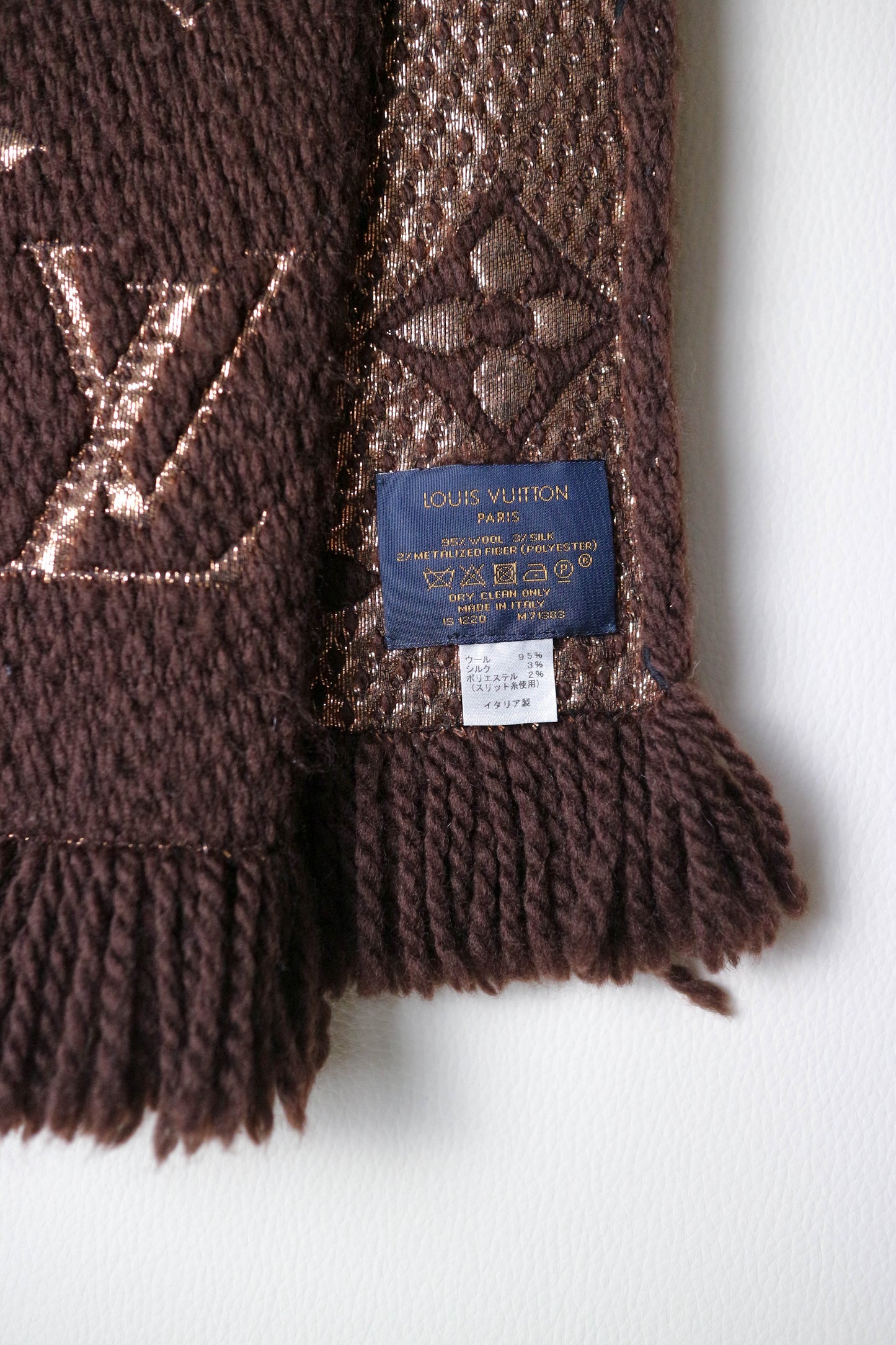 Louis Vuitton Logomania Scarf Brown