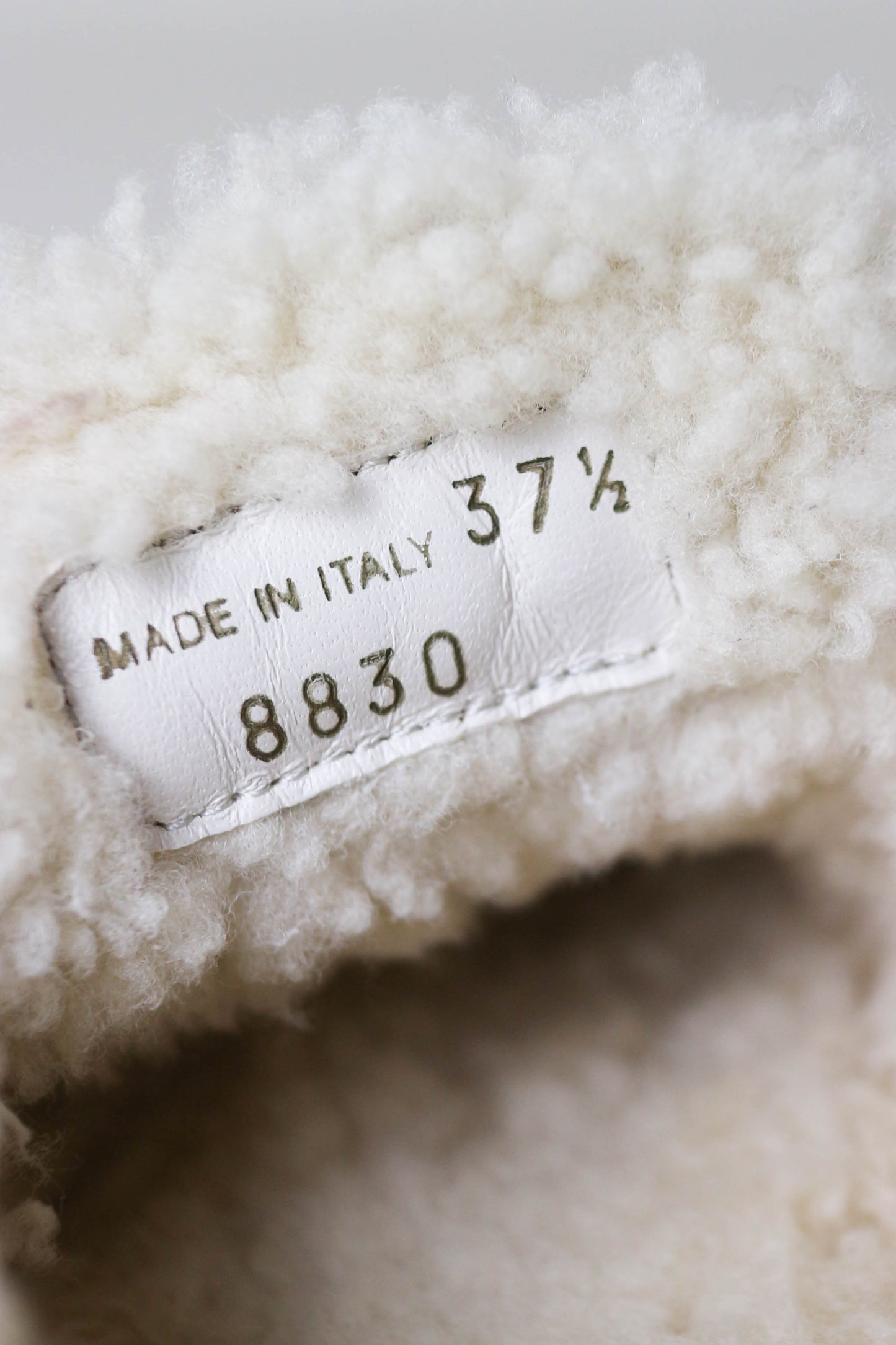 Miu Miu Logo Shearling Loafers Suede Beige