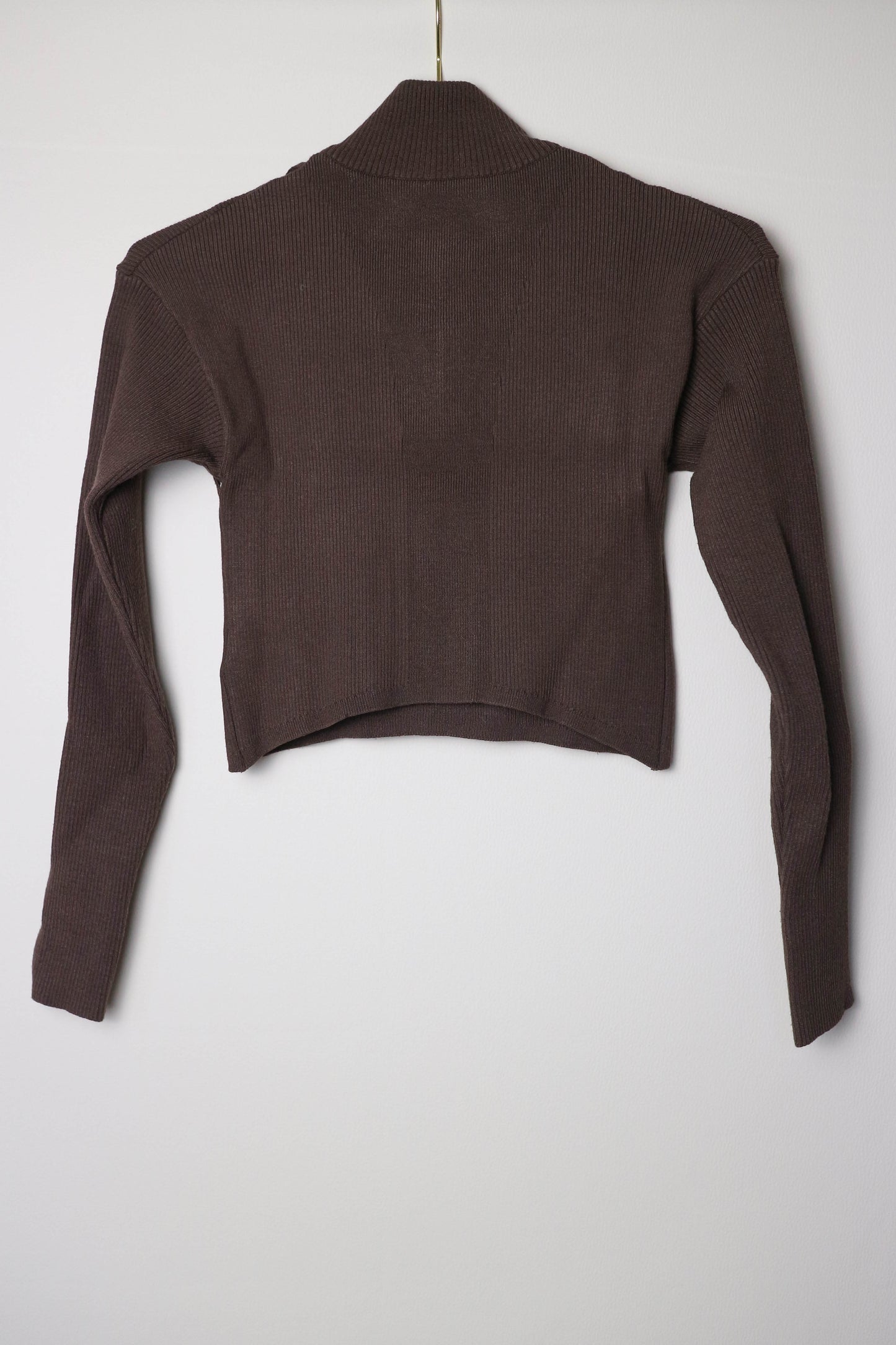 Jacquemus Knit Zip Top Brown