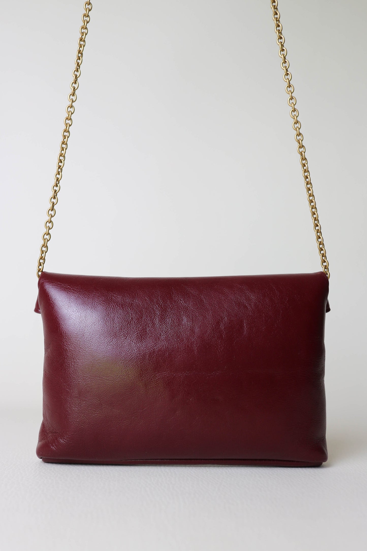 Saint Laurent Cassandre Mini Clutch Bag Burgundy