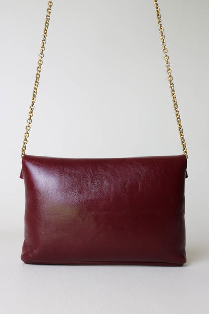 Saint Laurent Cassandre Mini Clutch Bag Burgundy