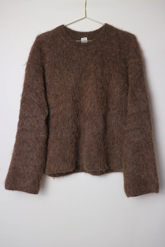 TOTEME Boxy Alpaca Knit Jumper Brown