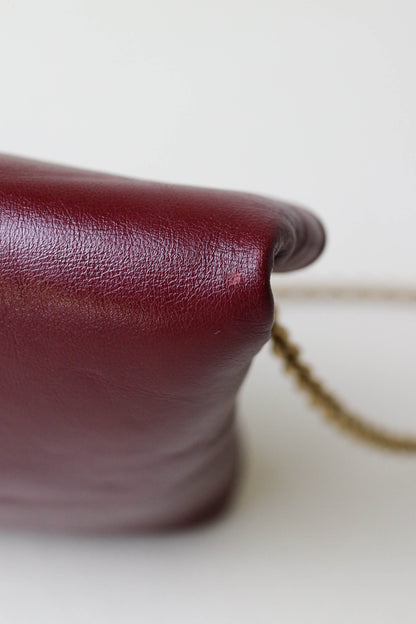 Saint Laurent Cassandre Mini Clutch Bag Burgundy