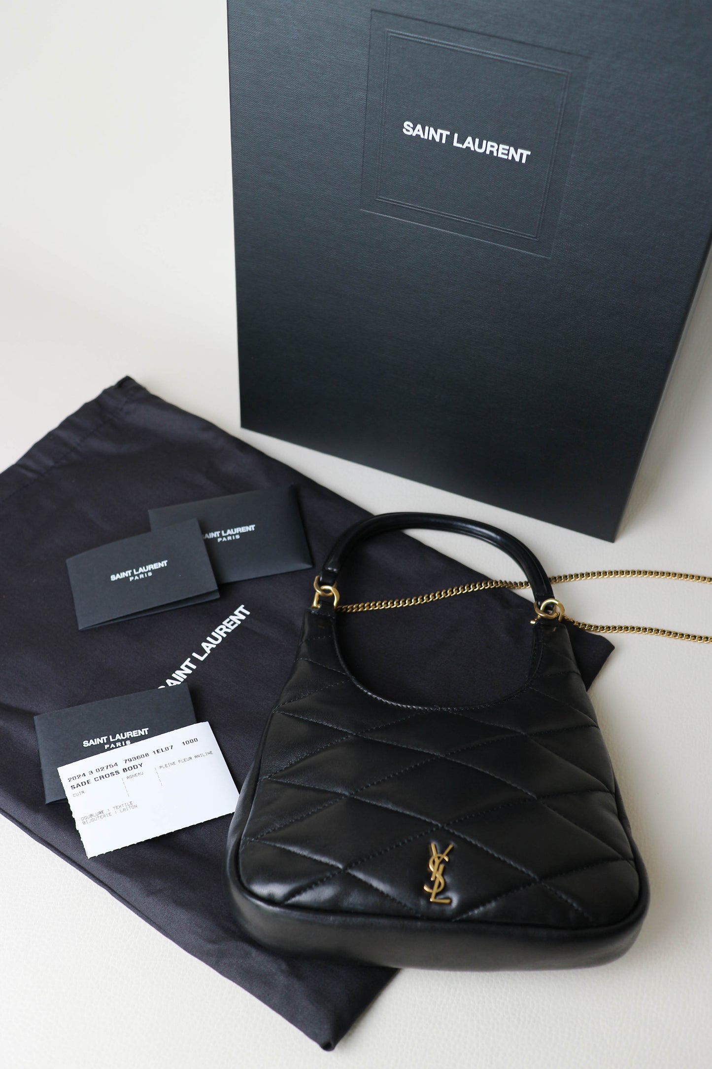 Saint Laurent Sade Quilted Mini Shoulder Bag