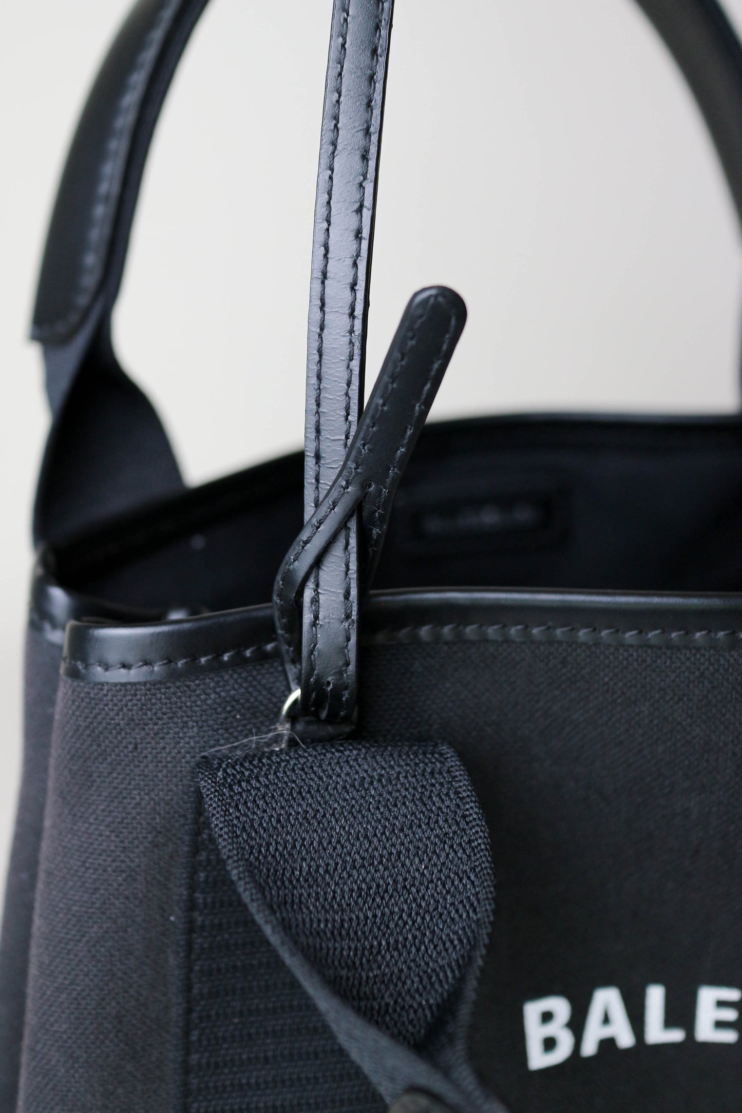 Balenciaga Logo Mini Cabas Tote Bag Black