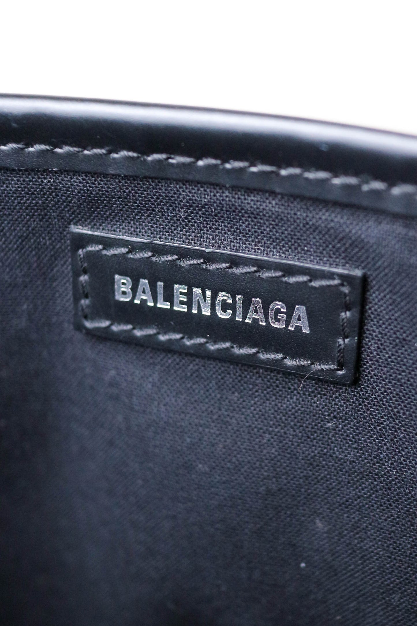Balenciaga Logo Mini Cabas Tote Bag Black