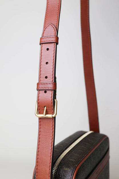 Saint Laurent Monogram Camera Crossbody Bag Brown