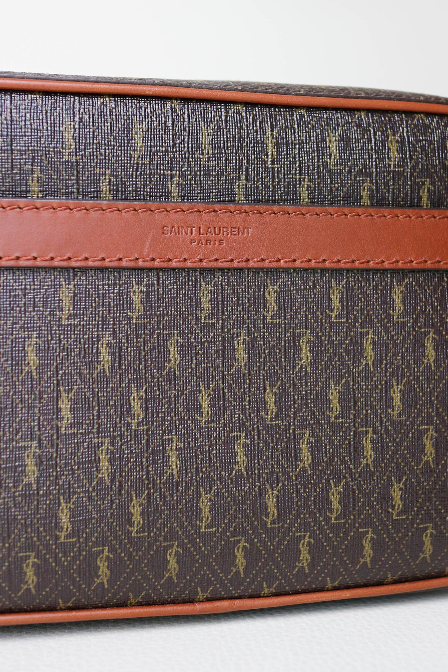 Saint Laurent Monogram Camera Crossbody Bag Brown