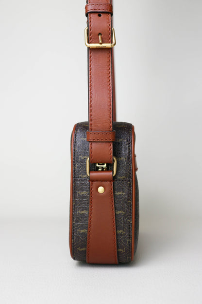 Saint Laurent Monogram Camera Crossbody Bag Brown
