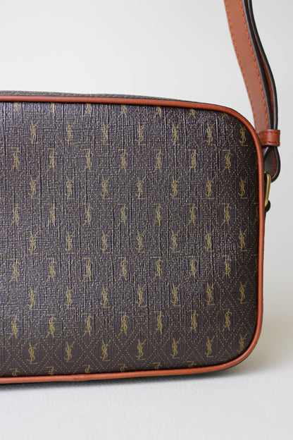 Saint Laurent Monogram Camera Crossbody Bag Brown