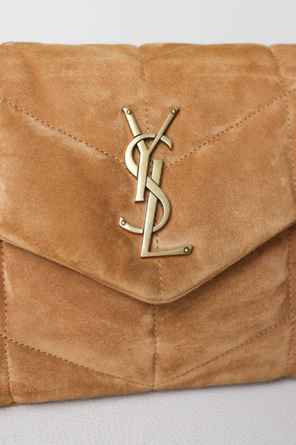 Saint Laurent Loulou Puffer Shoulder Bag Small Suede