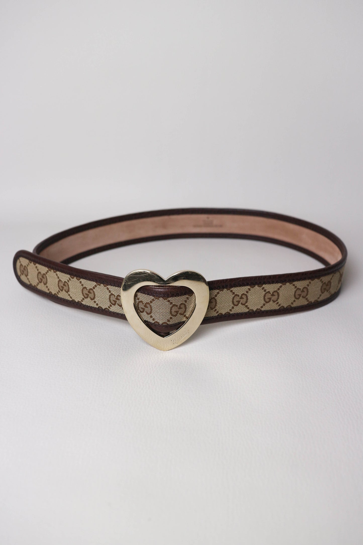 Gucci Vintage Monogram Heart Belt