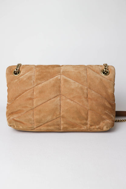 Saint Laurent Loulou Puffer Shoulder Bag Small Suede
