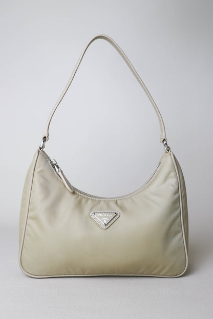 Prada Nylon Re-edition 2005 Handbag Beige