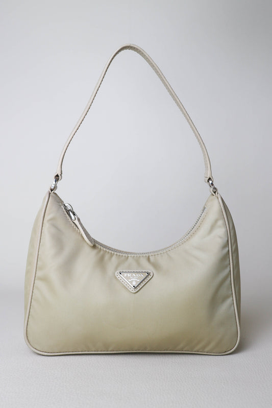 Prada Nylon Re-edition 2005 Handbag Beige