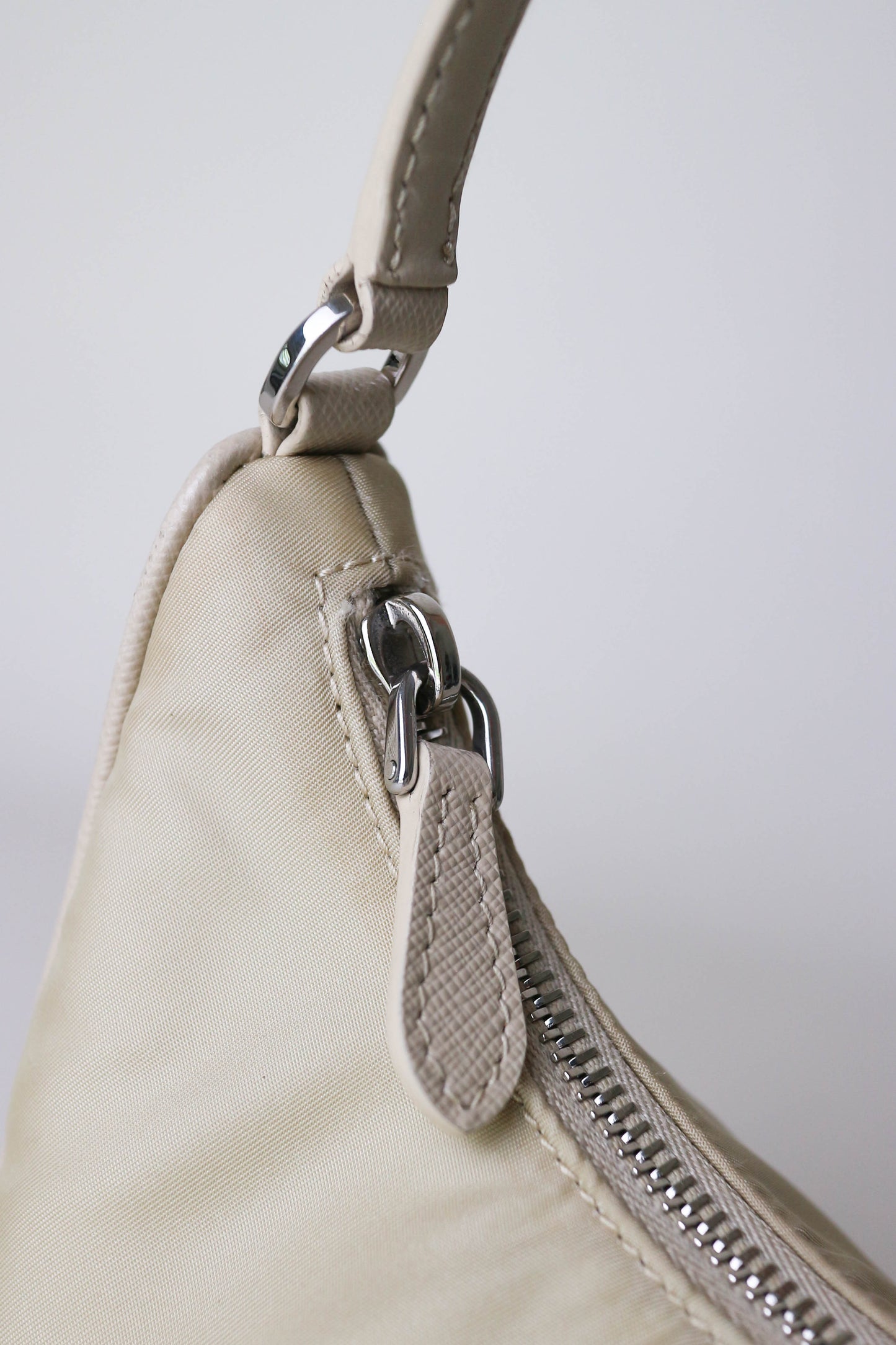 Prada Nylon Re-edition 2005 Handbag Beige