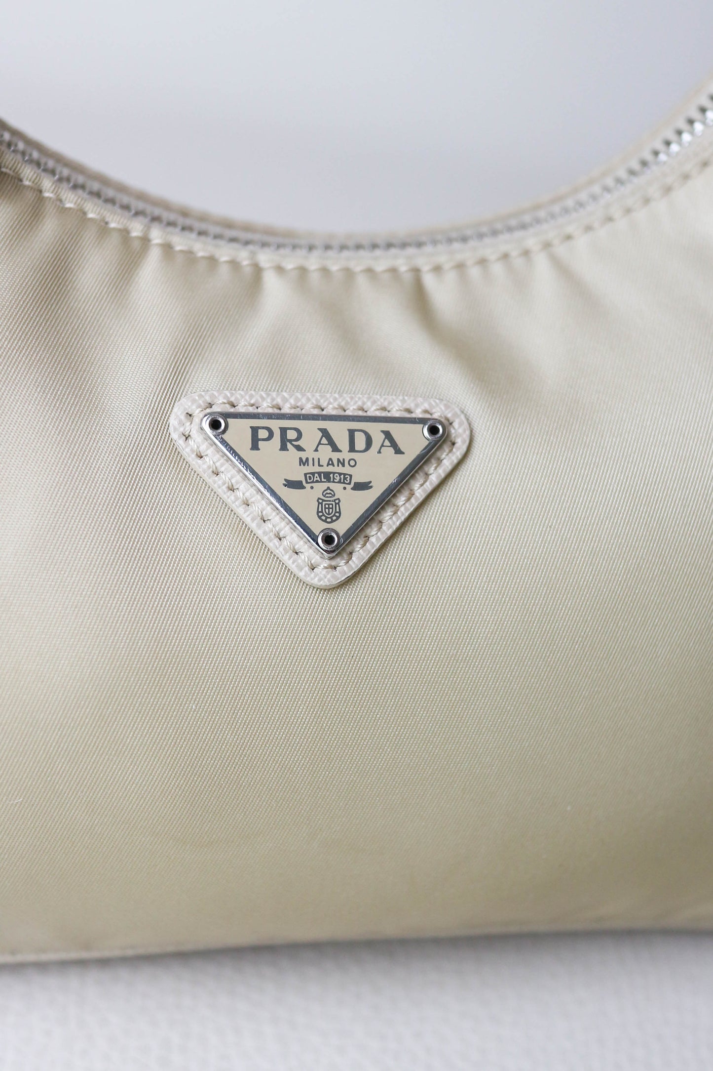 Prada Nylon Re-edition 2005 Handbag Beige