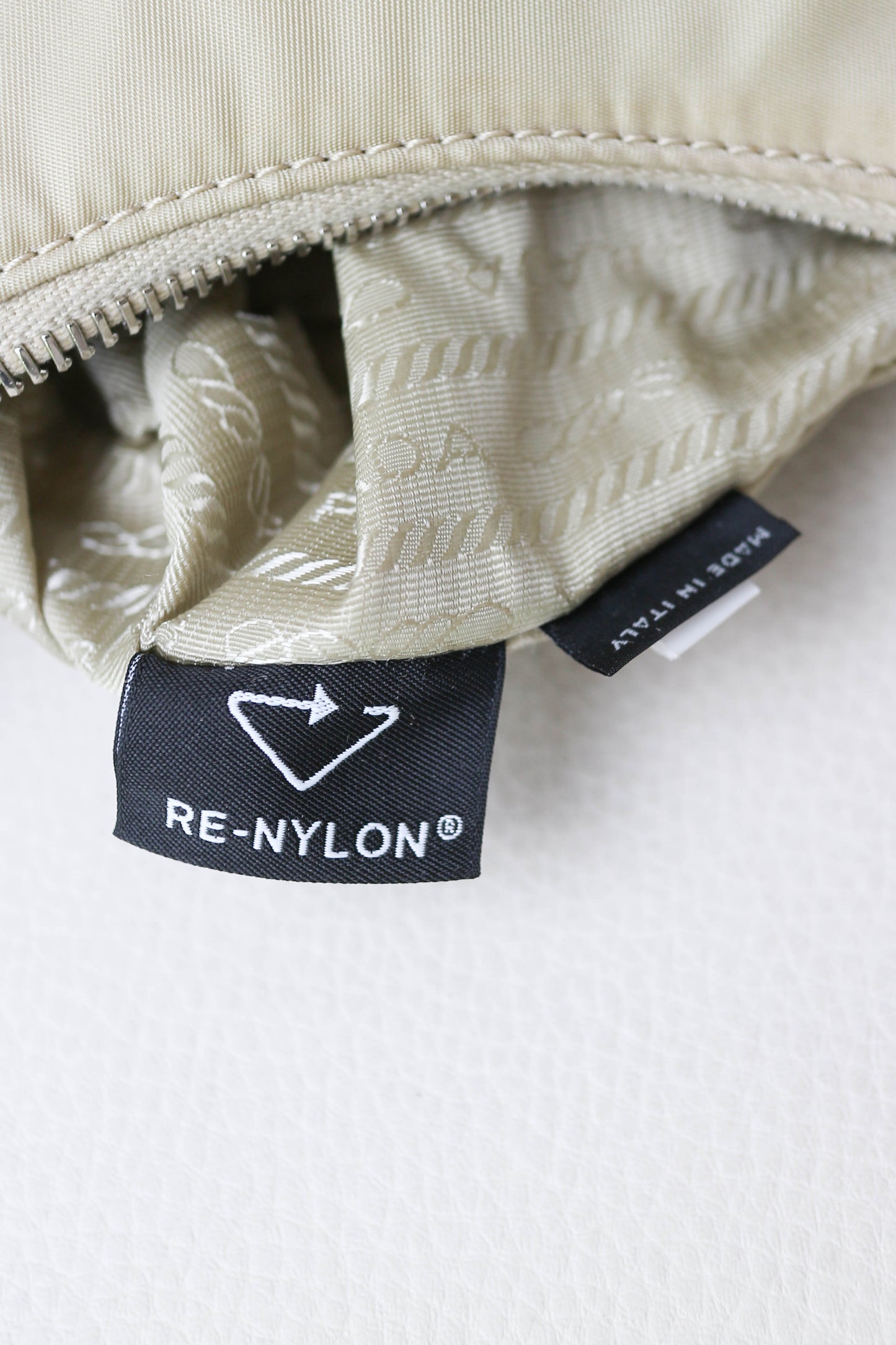 Prada Nylon Re-edition 2005 Handbag Beige