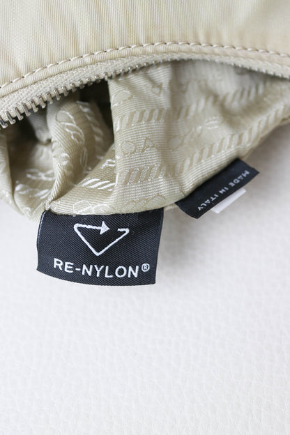 Prada Nylon Re-edition 2005 Handbag Beige