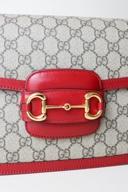 Gucci Horsebit 1955 Shoulder Bag Medium Red