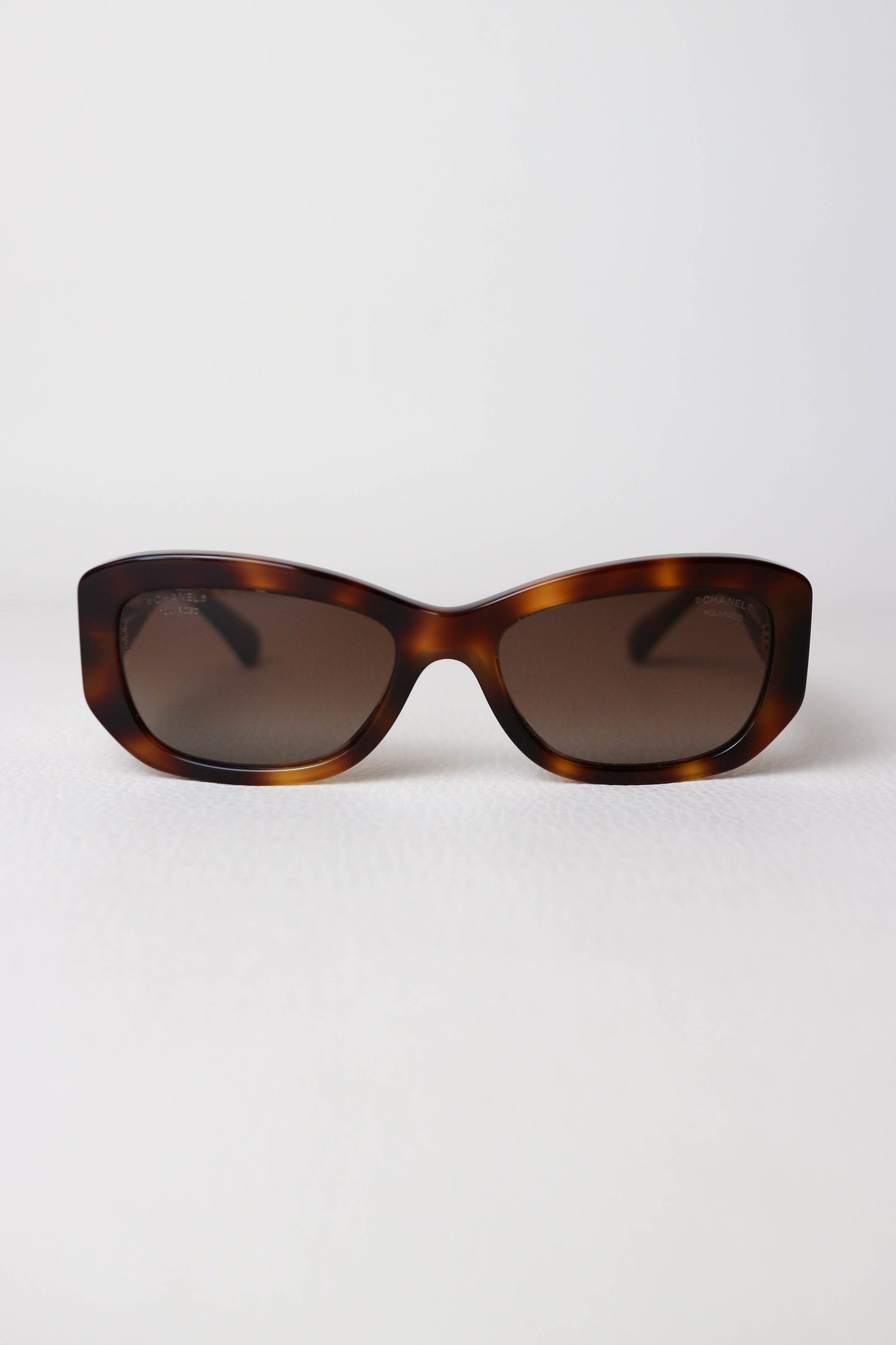 CHANEL CC Logo Sunglasses Tortoise