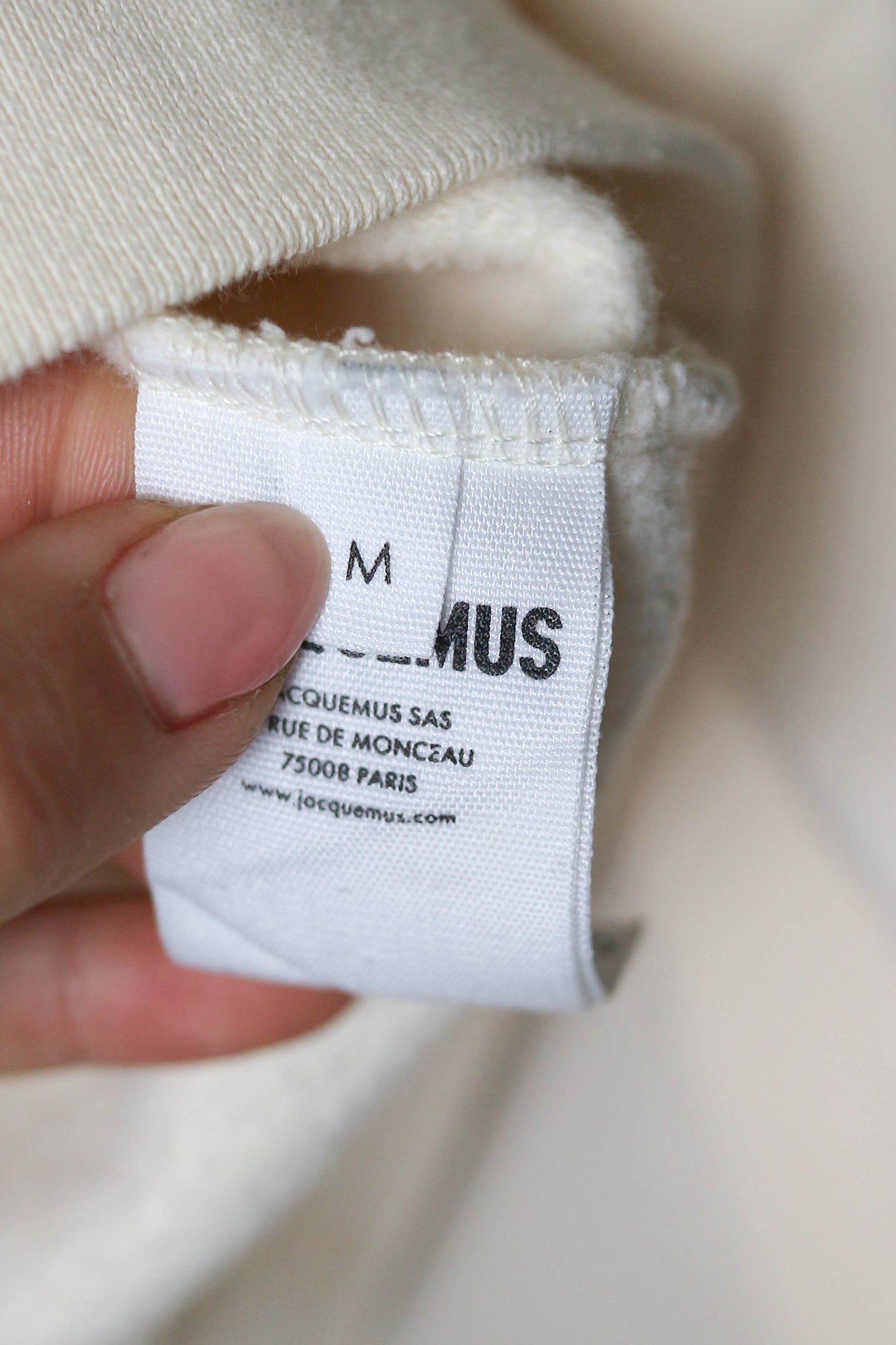 Jacquemus Logo Sweater Cream