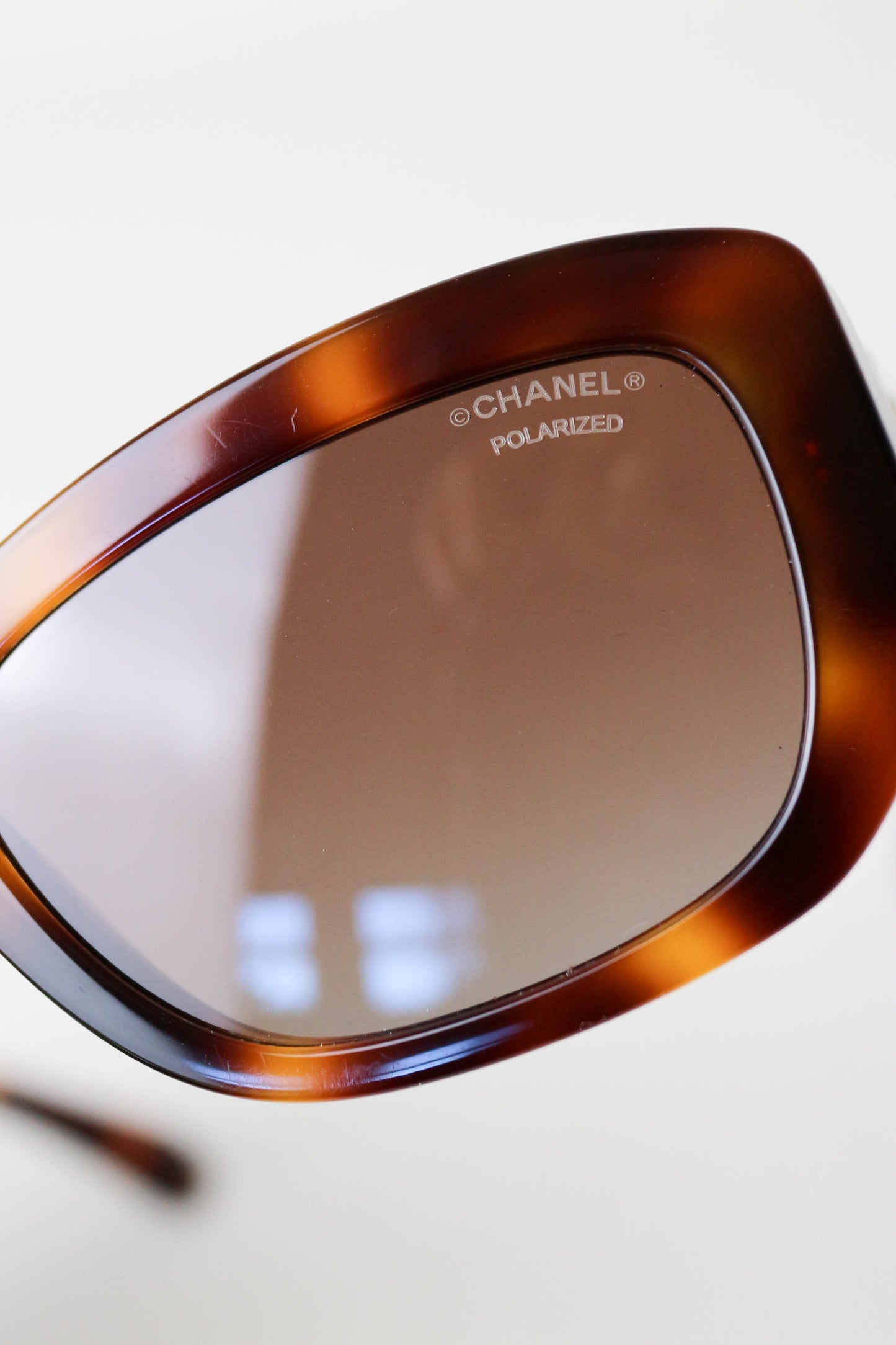 CHANEL CC Logo Sunglasses Tortoise
