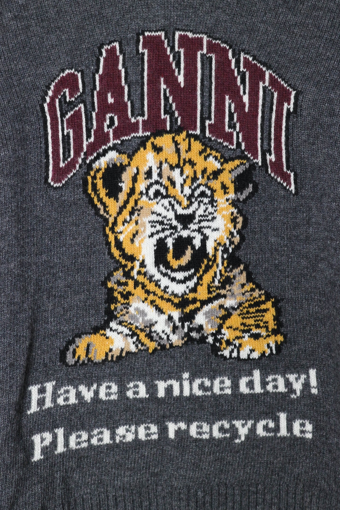 GANNI Knit Logo Tiger Jumper