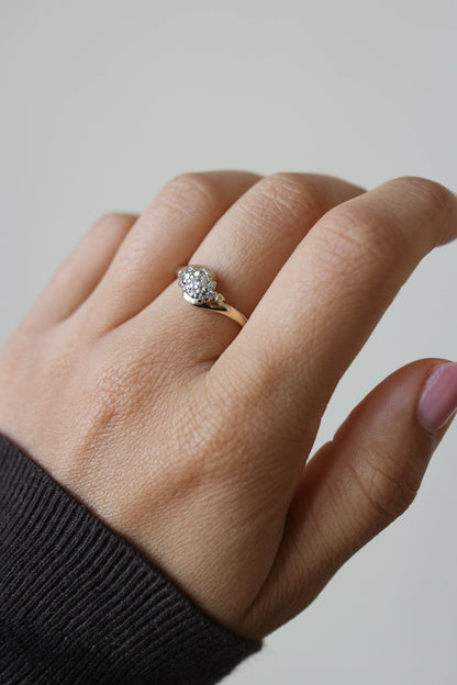 Vintage Diamond Cluster Ring