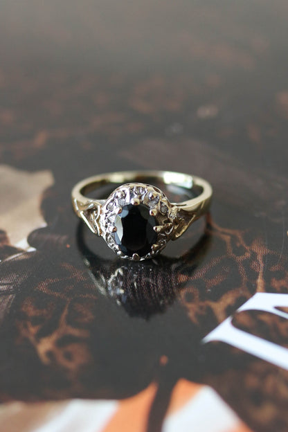 Vintage Sapphire and Diamond Cluster Ring