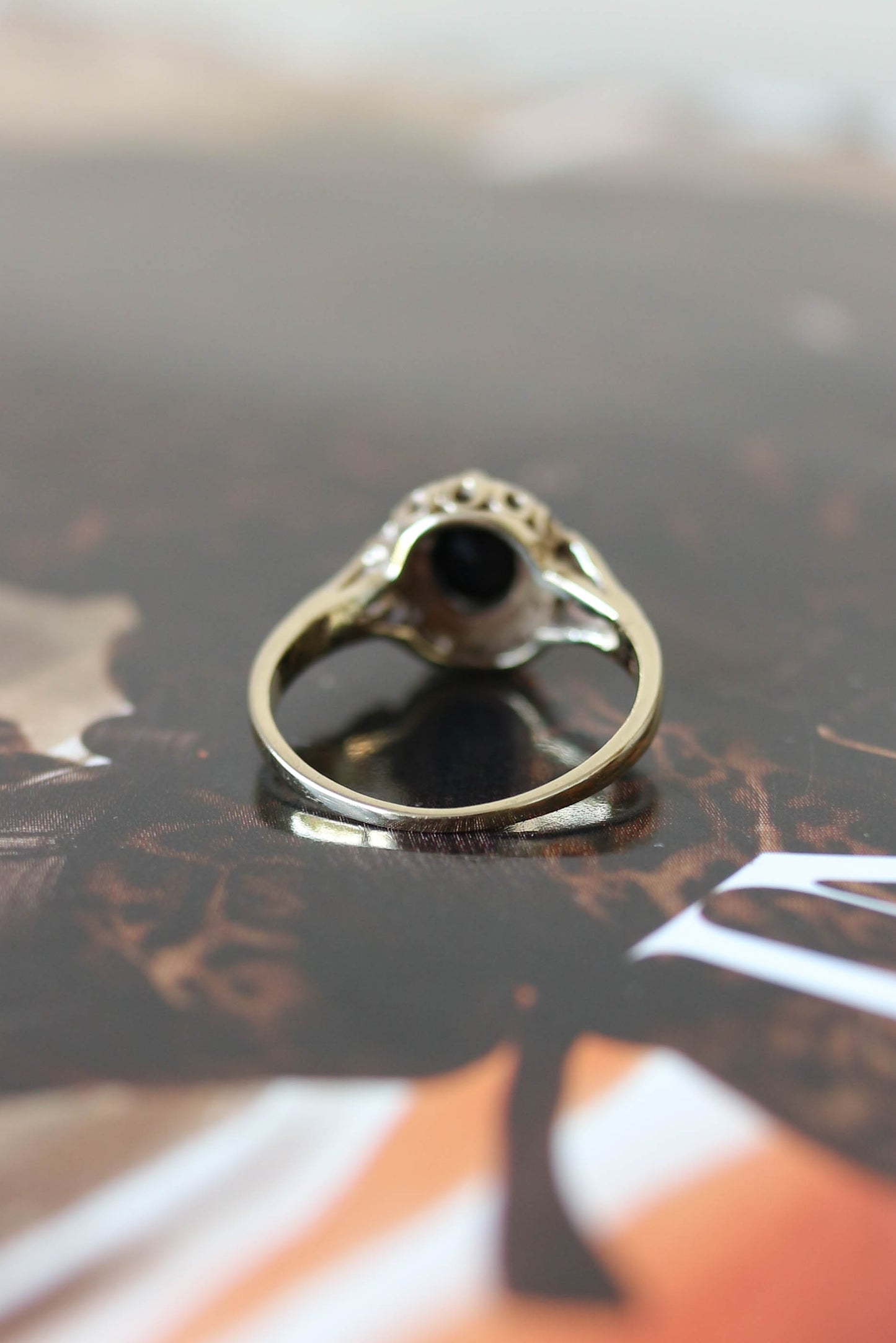 Vintage Sapphire and Diamond Cluster Ring