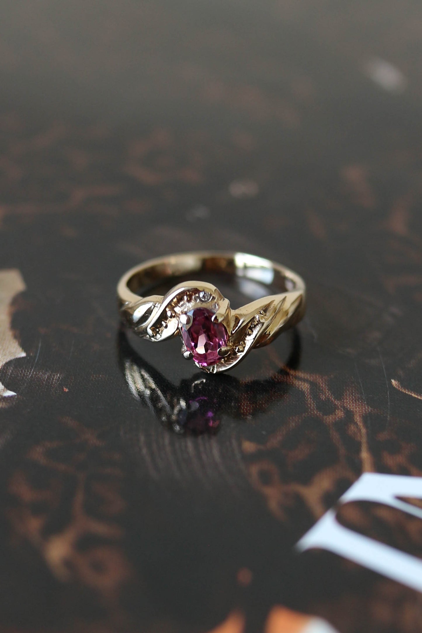 Vintage Pink Ruby Ring