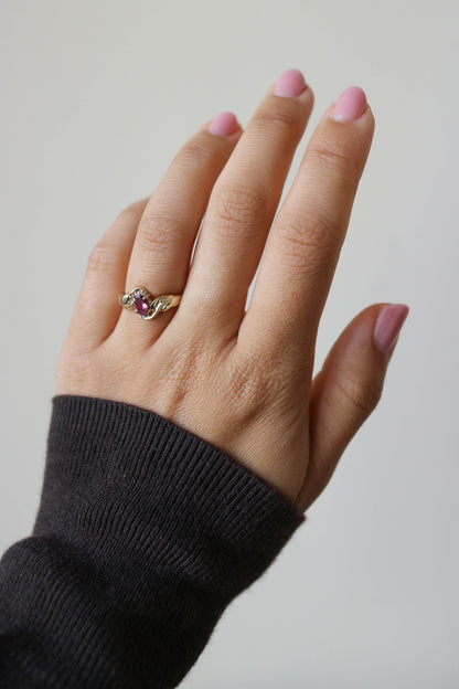 Vintage Pink Ruby Ring