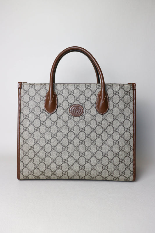 Gucci GG Supreme Monogram Canvas Tote Bag