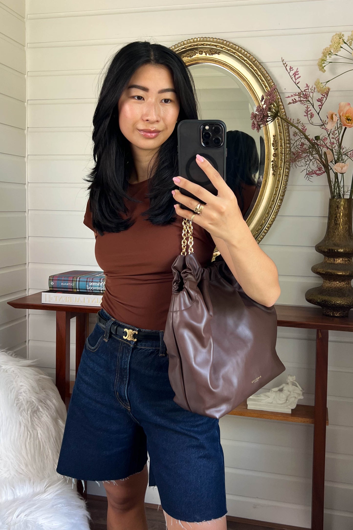 DeMellier Miami Leather Shoulder Bag