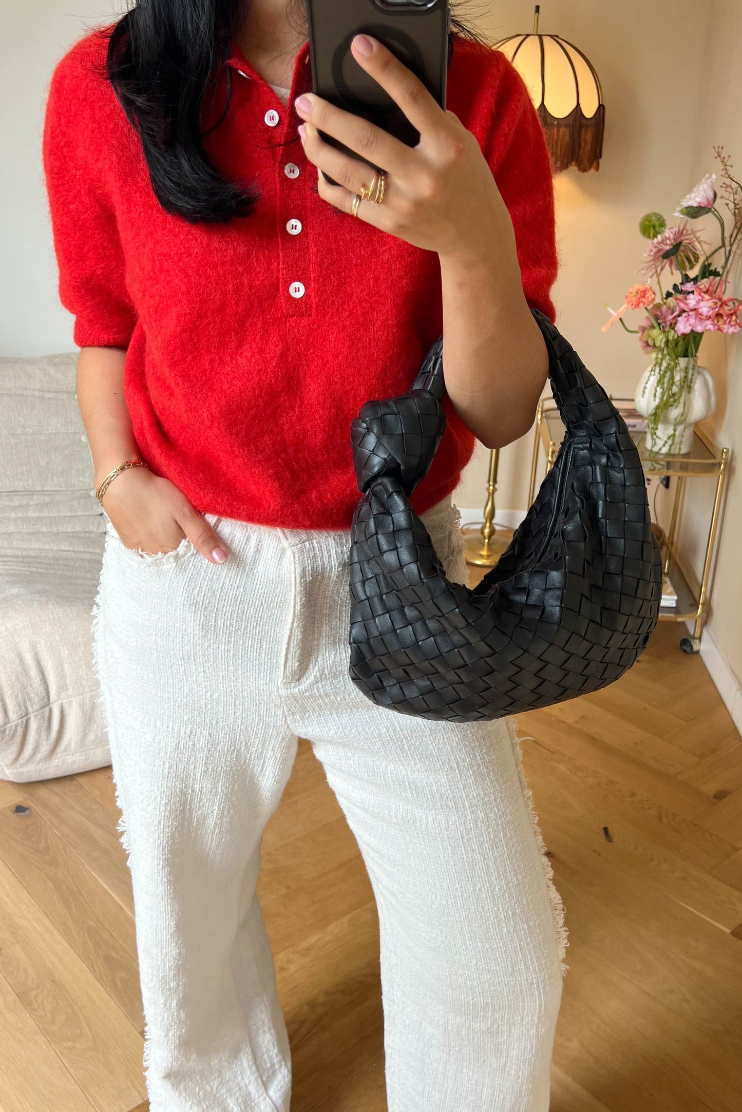 Bottega Veneta Teen Jodie Bag Black