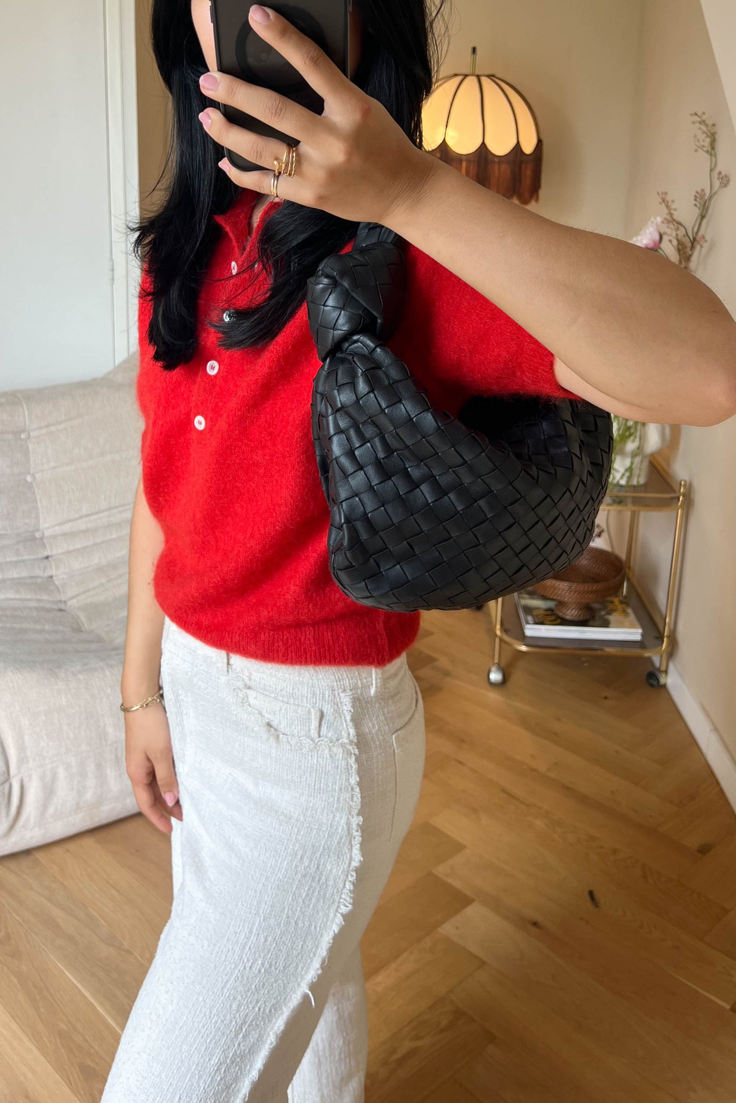 Bottega Veneta Teen Jodie Bag Black