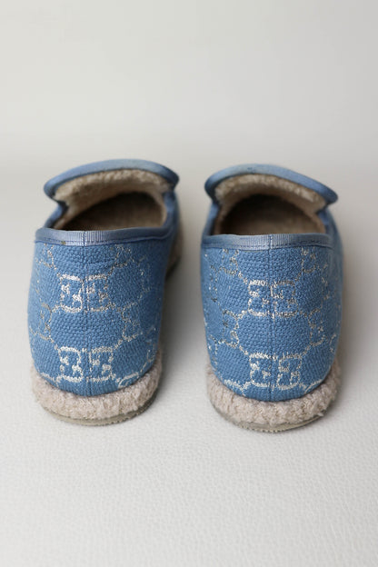 Gucci GG Horsebit Shearling Loafers Blue