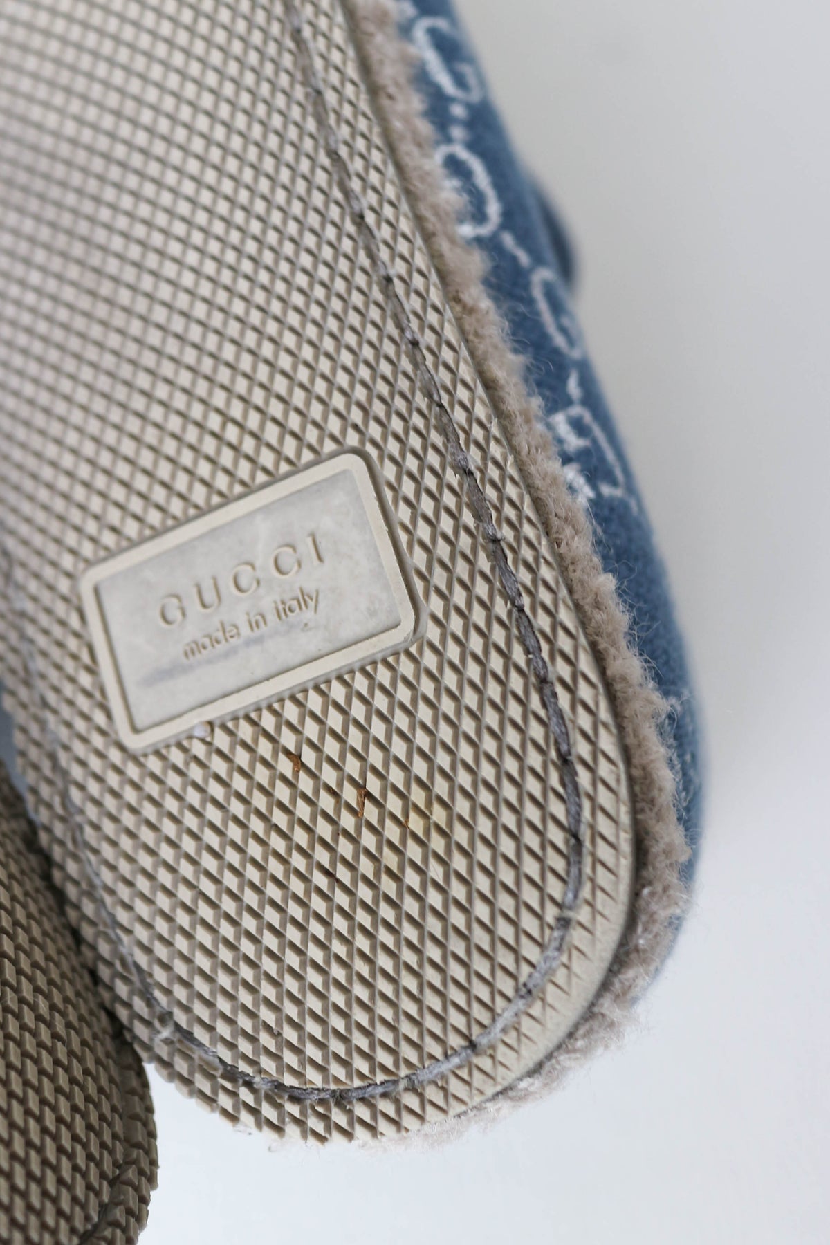 Gucci GG Horsebit Shearling Loafers Blue