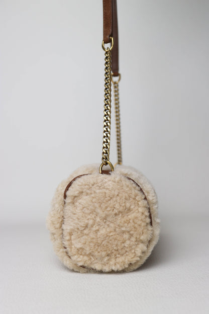 Saint Laurent Mini Sade Tube Shearling Bag