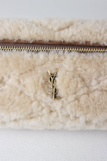 Saint Laurent Mini Sade Tube Shearling Bag