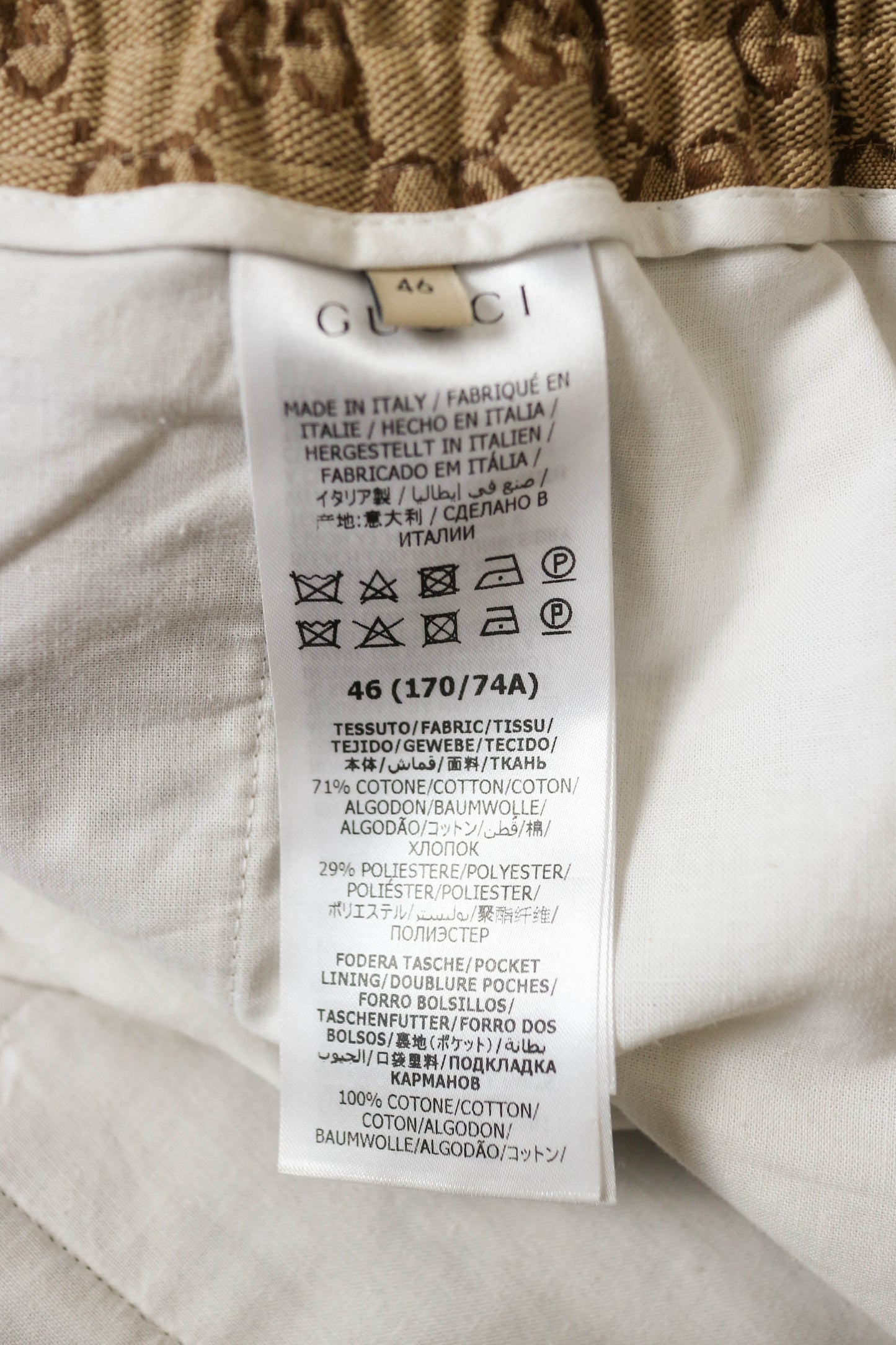 Gucci Monogram Cotton Pants