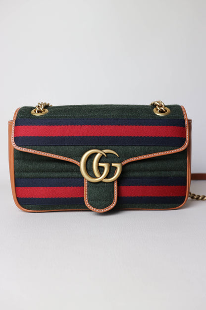 Gucci Marmont Webbing Shoulder Bag Small
