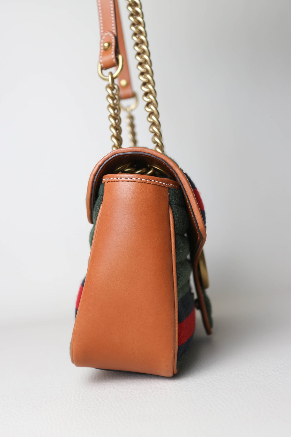 Gucci Marmont Webbing Shoulder Bag Small
