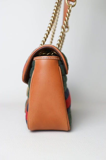 Gucci Marmont Webbing Shoulder Bag Small