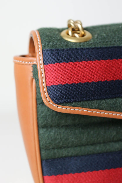Gucci Marmont Webbing Shoulder Bag Small
