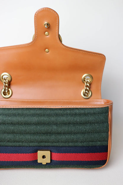 Gucci Marmont Webbing Shoulder Bag Small