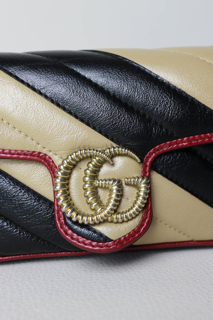 Gucci Mini Marmont Bag Beige/Black